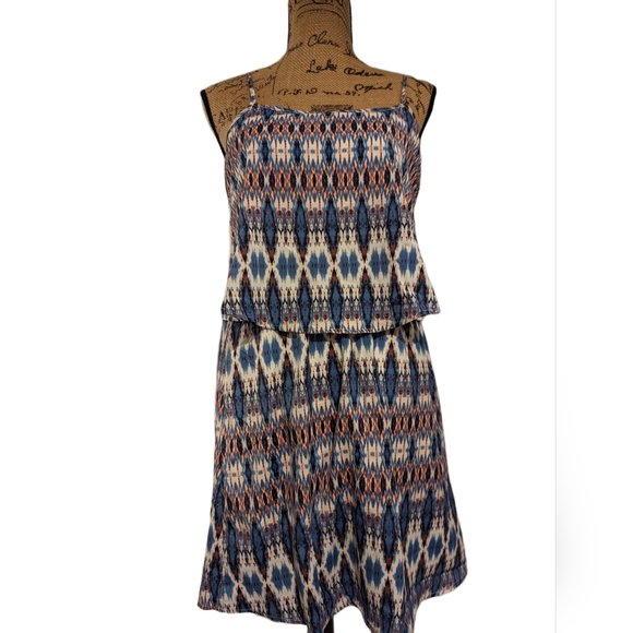 Olive & Oak Dresses & Skirts - Olive & Oak Aztec Shift Dress Womens Size Small Blue Multicolor Sleeveless